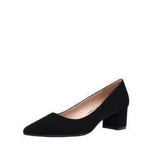 Dream Pairs Black Pointed Toe Low Block Heel Pumps